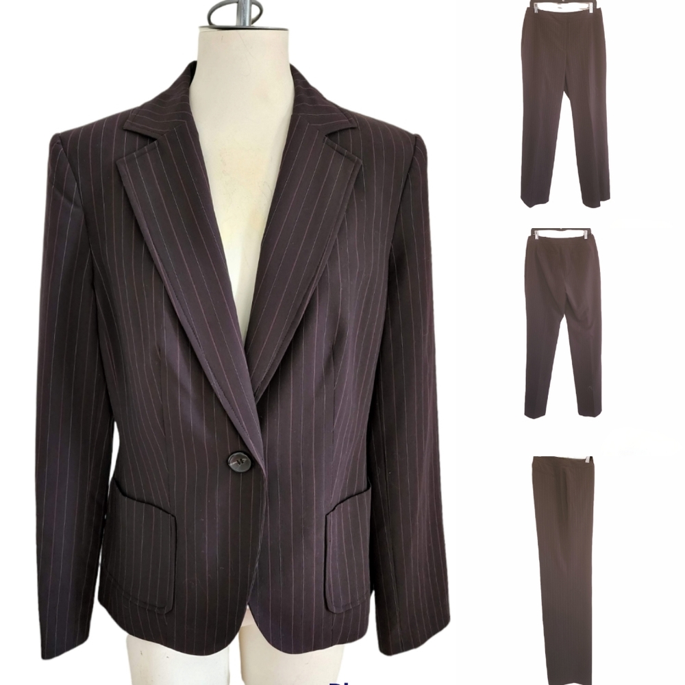 Style & Co Stretch Stiped Two Piece Pantsuit Size 10
